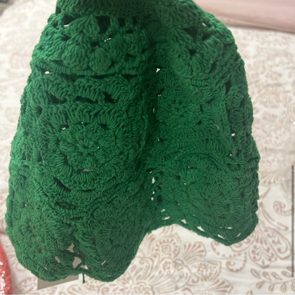 Free People / RAHI Woman’s Green Crochet Bucket Hat - Picture 6 of 12